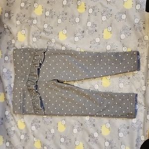 NWT 12 Month Pants with Ruffle Butt, black and white stripes with pink dots